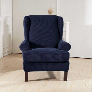 bleu marine - housses déperlantes pour fauteuil à oreilles