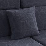 bleu marine motif palmier - 1 pièce - housses de coussin 45x45cm