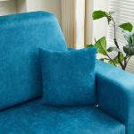 bleu turquoise - 2 pièces - housses de coussin en simili cuir imperméable 40x40cm