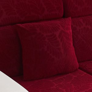 bordeaux motif palmier - 1 pièce - housses de coussin 45x45cm