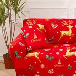 christmas gold - 2 pièces - housses de coussin extensibles 45x45cm
