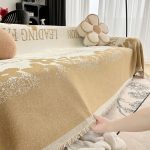 couverture déco tissée marron