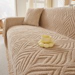 couverture polaire feuilles marron