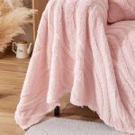 couverture polaire ondulée couleur rose