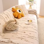 couvre canapé tissé écorce sable