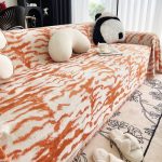 couvreur de canapé tissé tigresse orange