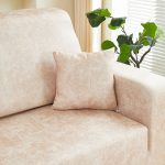 crème - 2 pièces - housses de coussin en simili cuir imperméable 40x40cm