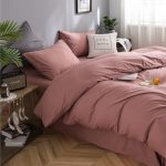 drap housse confortable rose pêche