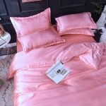 drap housse de qualité satin rose