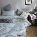 drap housse doux bleu ciel