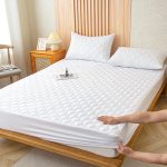 drap housse en polyester imperméable blanc