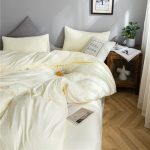 drap housse et housse de couette blanc cassé