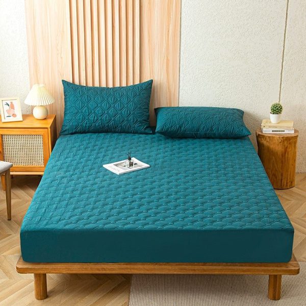 drap housse imperméable bleu canard