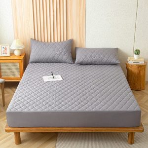 drap housse imperméable gris