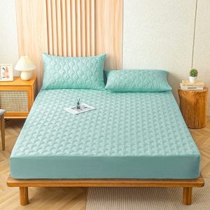 drap housse imperméable turquoise