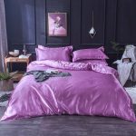 drap housse mauve type satin