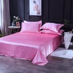 drap housse rose bonbon satin