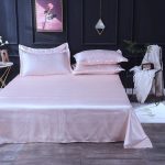 drap housse rose clair type satin