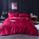 drap housse rouge type satin