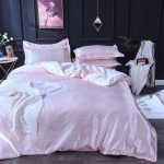 drap housse satin rose clair