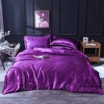 drap housse violet type satin
