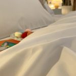 draps housse blanc en coton doux