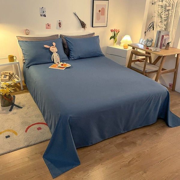 draps housse de qualité supérieur bleu turquin