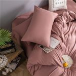 draps rose pêche en coton