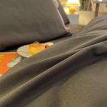 ensemble de draps housse gris foncé luxe