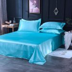ensemble de lit bleu turquoise avec housse de couette