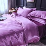 ensemble literie satin mauve