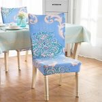 flower blue - housse de chaise extensible