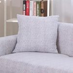 grey - 2 pièces - housses de coussin extensibles 45x45cm