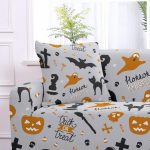 horror night halloween - 2 pièces - housses de coussin extensibles 45x45cm