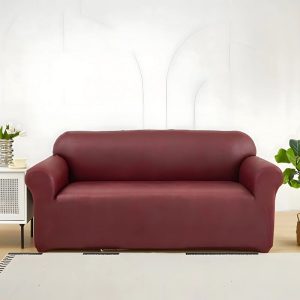 housse de canapé en simili cuir imperméable Bordeaux
