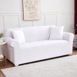 housse de canapé extensible élégante blanche