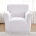 housse de canapé moderne extensible blanche
