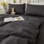 housse de couette anti-allergique noire