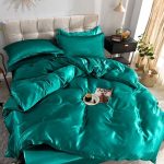 housse de couette avec draps verts