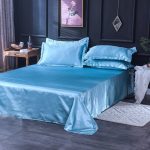housse de couette bleu ciel type satin