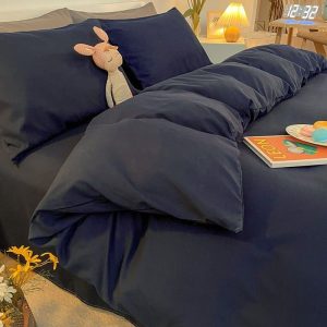 housse de couette bleu marine