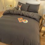 housse de couette chic gris foncé