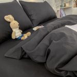 housse de couette chic noire