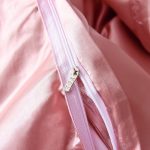 housse de couette coton rose pêche satin