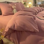 housse de couette de luxe rose