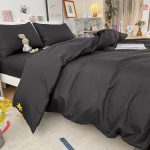 housse de couette douce et confortable noire