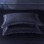 housse de couette douceur satin noir