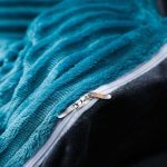 housse de couette en velours bleu turquoise