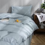 housse de couette et taies bleu ciel