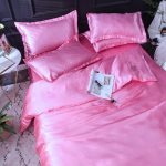 housse de couette et taies rose bonbon